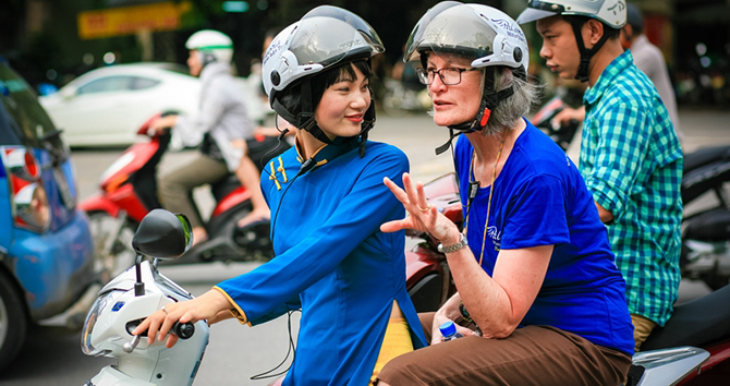 Decouverte de Hanoi en moto